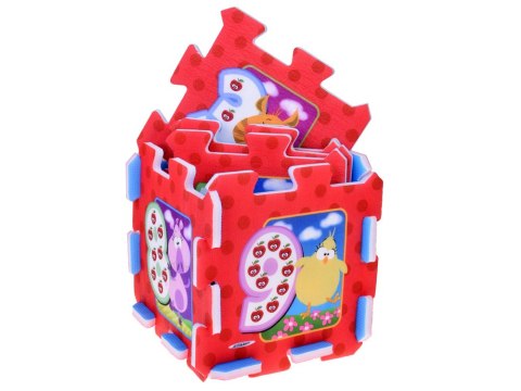 Stamp Puzzle piankowe ZWIERZĘTA i CYFRY Mata dla niemowląt 93x93cm ZA3147