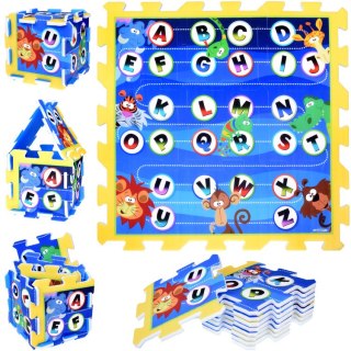 Stamp Puzzle piankowe - edukacyjna mata dla dzieci ALFABET dżungla 93x93cm ZA3148
