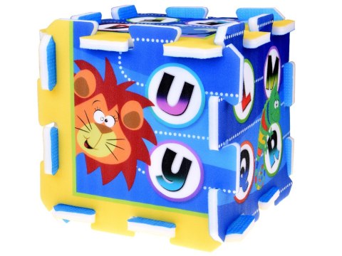 Stamp Puzzle piankowe - edukacyjna mata dla dzieci ALFABET dżungla 93x93cm ZA3148