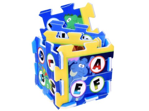 Stamp Puzzle piankowe - edukacyjna mata dla dzieci ALFABET dżungla 93x93cm ZA3148