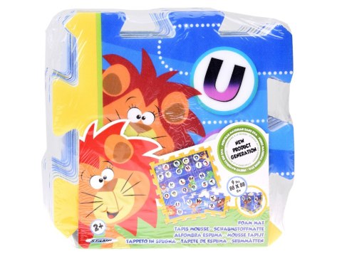 Stamp Puzzle piankowe - edukacyjna mata dla dzieci ALFABET dżungla 93x93cm ZA3148