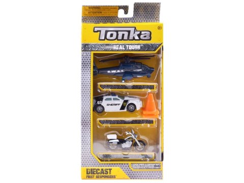 Hasbro Hasbro TONKA Zestaw pojazdów POLICJA Różne metalowe autka + pachołki ZA3633