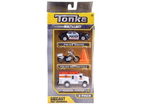 Hasbro Hasbro TONKA Zestaw pojazdów POLICJA Różne metalowe autka + pachołki ZA3633