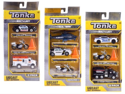 Hasbro Hasbro TONKA Zestaw pojazdów POLICJA Różne metalowe autka + pachołki ZA3633