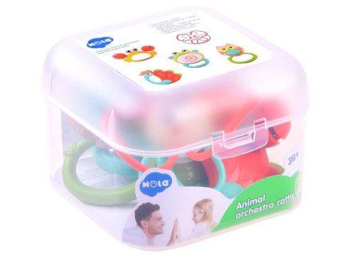 Hola Grzechotka Grzechotki 5szt zwierzątka ZA3679