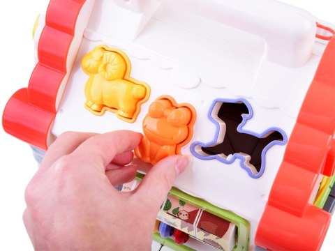 Hola Interaktywny Domek kostka edukacyjna sorter klocki zwierzątka ZA3518