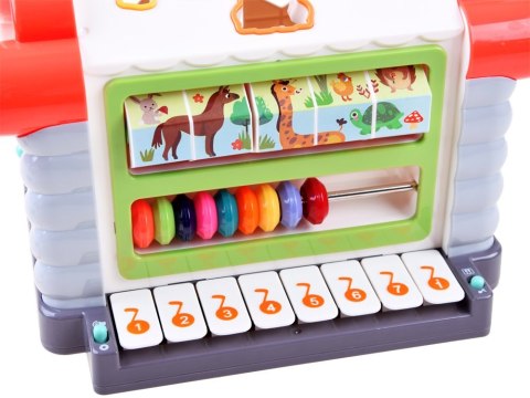 Hola Interaktywny Domek kostka edukacyjna sorter klocki zwierzątka ZA3518