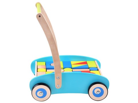 JOKOMISIADA Drewniany Pchacz, chodzik, wózek z klockami ZA3724