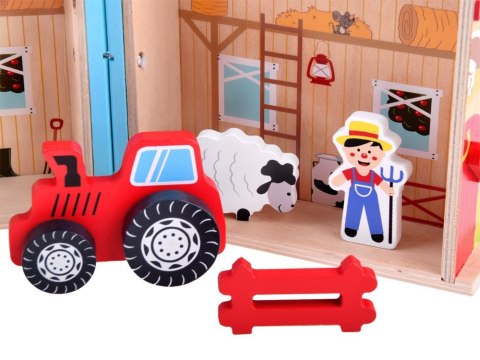 JOKOMISIADA Drewniany składany domek farma zwierzęta ZA3723