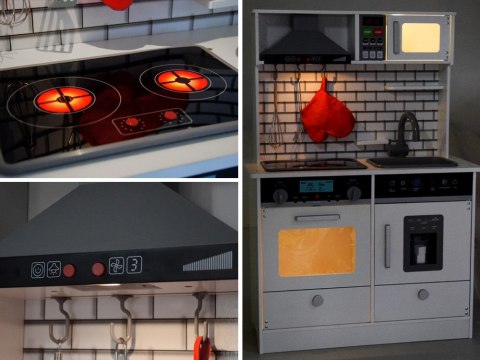 JOKOMISIADA Duża kuchnia drewniana STYL SKANDYNAWSKI Światło + dźwięk AKCESORIA ZA3717