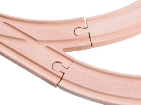 JOKOMISIADA Duży ZESTAW kolejka drewniana lokomotywa na baterie figurki 80 ele ZA3573