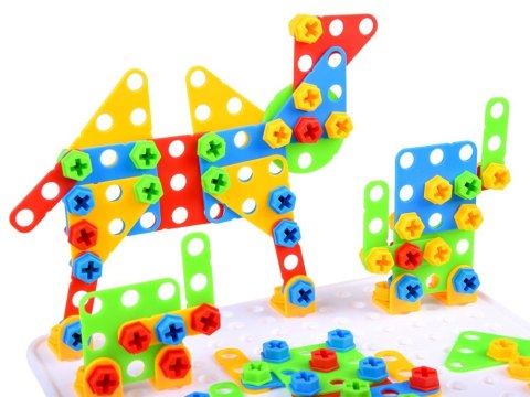 JOKOMISIADA Duży Zestaw Klocki konstrukcyjne w walizce + Wkrętarka 268 ele ZA3546