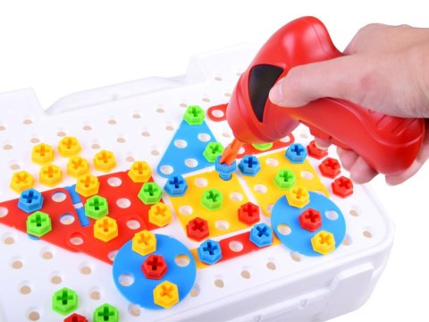 JOKOMISIADA Duży Zestaw Klocki konstrukcyjne w walizce + Wkrętarka 268 ele ZA3546