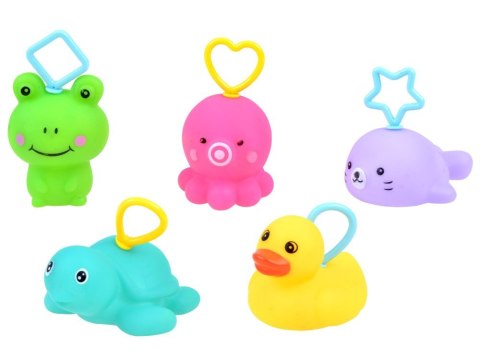 JOKOMISIADA Gumowe zwierzątka wędka zabawka do kąpieli ZA3512