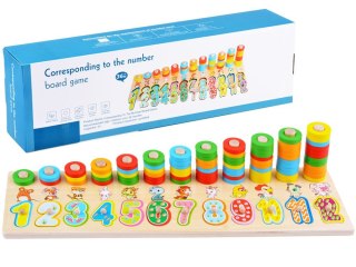 JOKOMISIADA Kolorowa układanka drewniana z cyferkami ZA3604