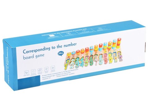 JOKOMISIADA Kolorowa układanka drewniana z cyferkami ZA3604