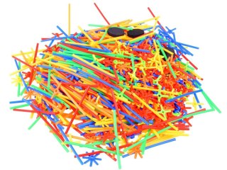 JOKOMISIADA Kreatywne klocki rurki patyczki 1000-ele ZA3672