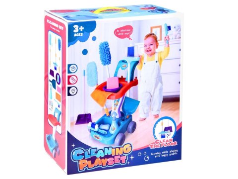 JOKOMISIADA Zestaw sprzątający Wózek na kółkach z akcesoriami ZA3589