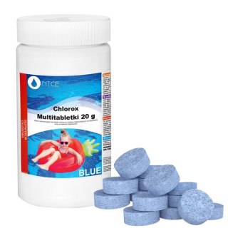 NTCE Chlorox Multitabletki Chlorox 20g Chemia do basenu 1KG BLUE