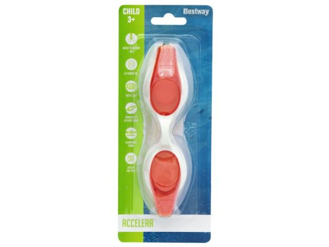 Bestway Bestway Okularki do pływania ACCELERA dla dzieci google basenowe 3+ 21062