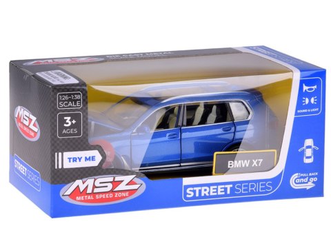 JOKOMISIADA Auto Suv BMW X7 1:32 metalowe autko model dźwięki światła ZA3756