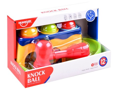 JOKOMISIADA Gra dla malucha - Uderz młotkiem Kolorowy wbijak z piłkami ZA3804