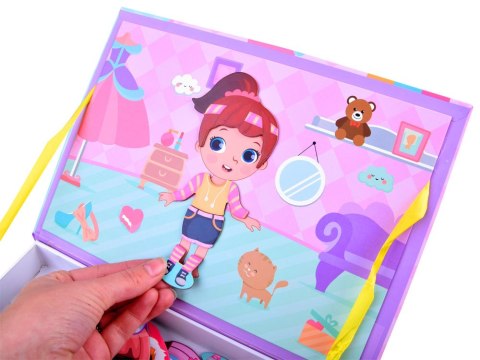 JOKOMISIADA Książka układanka magnetyczna Lalka ubrania ZA3766