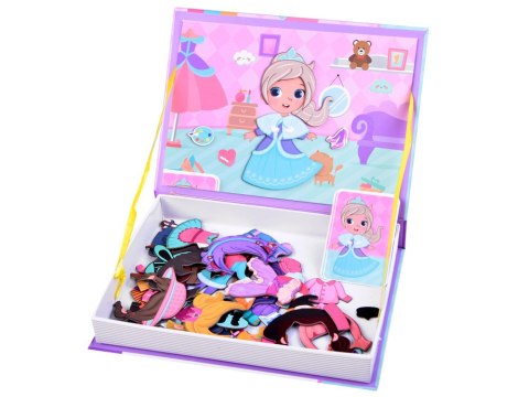 JOKOMISIADA Książka układanka magnetyczna Lalka ubrania ZA3766