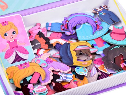 JOKOMISIADA Książka układanka magnetyczna Lalka ubrania ZA3766