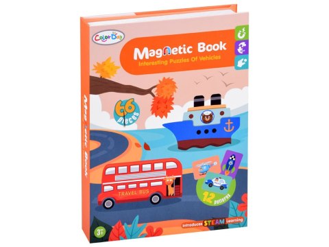 JOKOMISIADA Książka układanka magnetyczna POJAZDY 66ele ZA3767