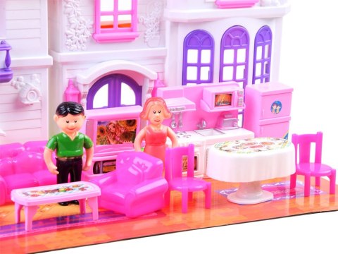JOKOMISIADA Rozkładany rodzinny DOMEK + meble lalki ZA3747