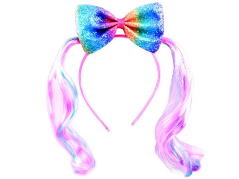 JOKOMISIADA Urocza brokatowa Opaska z kucykami kokarda ZA3795