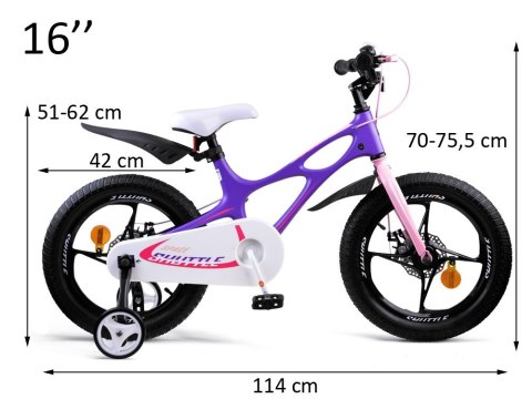 RoyalBaby RoyalBaby Rower 16" Space Shuttle Rowerek RB16-22