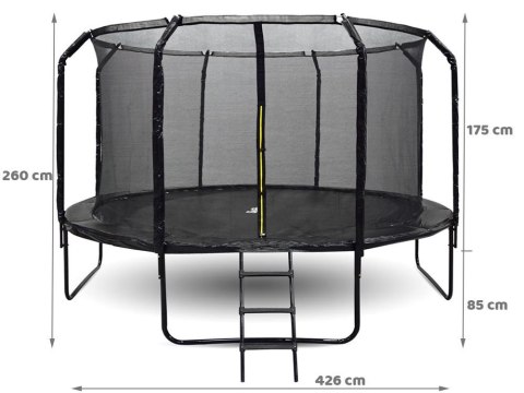 SkyFlyer Trampolina ogrodowa SkyFlyer + drabinka 14FT 426cm