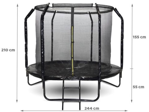 SkyFlyer Trampolina ogrodowa SkyFlyer + drabinka 8FT 244cm