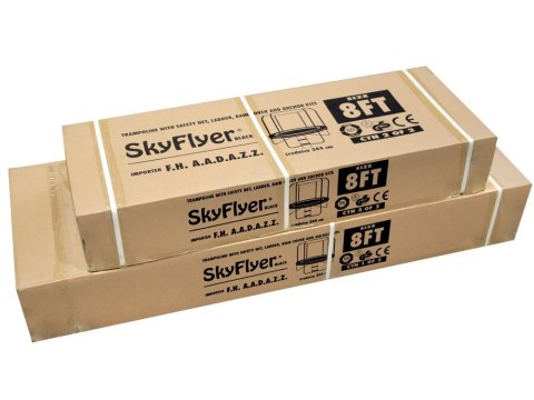 SkyFlyer Trampolina ogrodowa SkyFlyer + drabinka 8FT 244cm