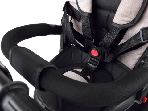 Tiny Bike Rowerek trójkołowy Tiny Bike 3w1 beżowy z daszkiem SP0650