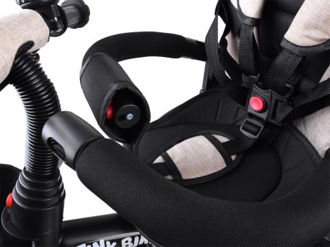 Tiny Bike Rowerek trójkołowy Tiny Bike 3w1 beżowy z daszkiem SP0650