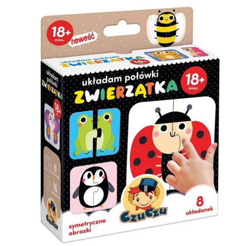 CzuCzu CzuCzu Układam połówki Zwierzątka puzzle 18m+ ZA4045