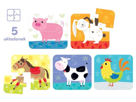 CzuCzu CzuCzu puzzle Układam Zwierzatka 5układanek ZA4048