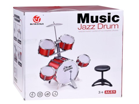 JOKOMISIADA Duża perkusja dla dzieci 5 bębnów talerz IN0141