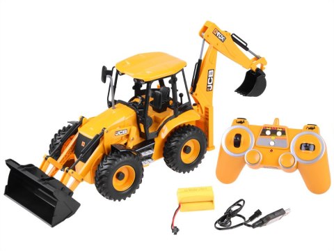 JOKOMISIADA Duży Traktor Spychacz Koparka JCB zdalnie sterowana na pilota 1:20 RC0578