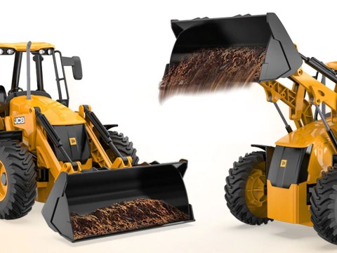 JOKOMISIADA Duży Traktor Spychacz Koparka JCB zdalnie sterowana na pilota 1:20 RC0578