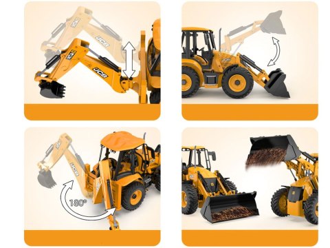 JOKOMISIADA Duży Traktor Spychacz Koparka JCB zdalnie sterowana na pilota 1:20 RC0578