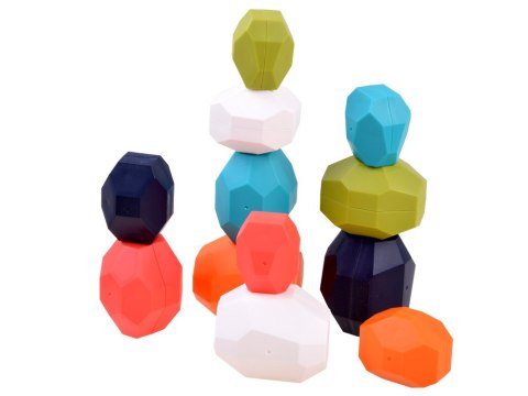 JOKOMISIADA Klocki KAMIENIE układanka balans piramida ZA3990