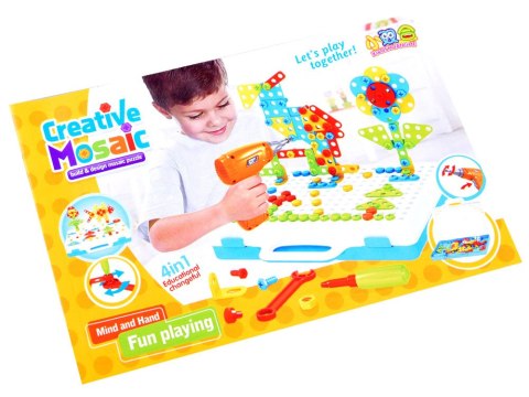 JOKOMISIADA Kreatywny zestaw klocki 237 ele. wkrętarka ZA3969