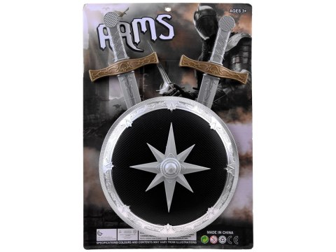 JOKOMISIADA Miecze + tarcza ochronna zestaw dla rycerza ZA3937