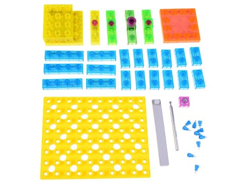 JOKOMISIADA Zestaw edukacyjny Klocki zbuduj RADIO - czysto gra Mały elektronik ZA3980