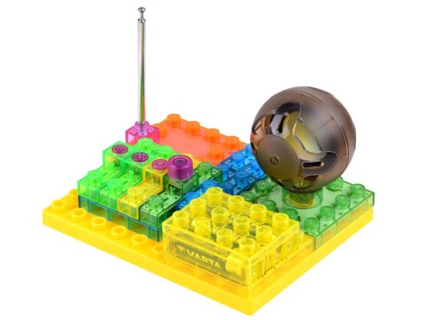 JOKOMISIADA Zestaw edukacyjny Klocki zbuduj RADIO - czysto gra Mały elektronik ZA3980