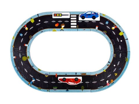 Kapitan Nauka Gra Puzzle Droga uliczki zestaw ułóż trasę GR0532
